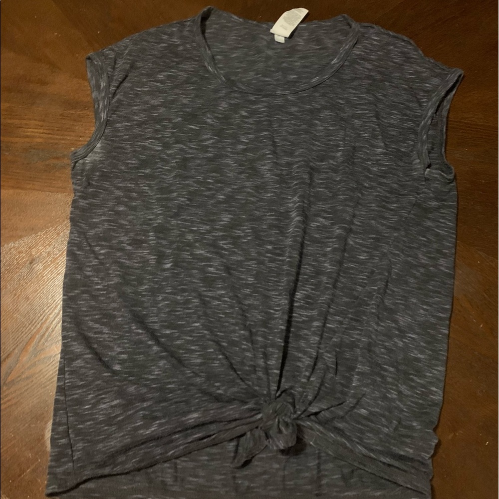 Joy Lab Tie Shirt, Capped Sleeves - M